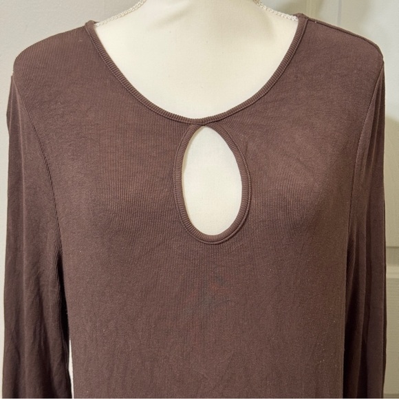 SHEIN Brown Crew Neck Long Sleeve Sheath Dress, size 2XL - Picture 4 of 7